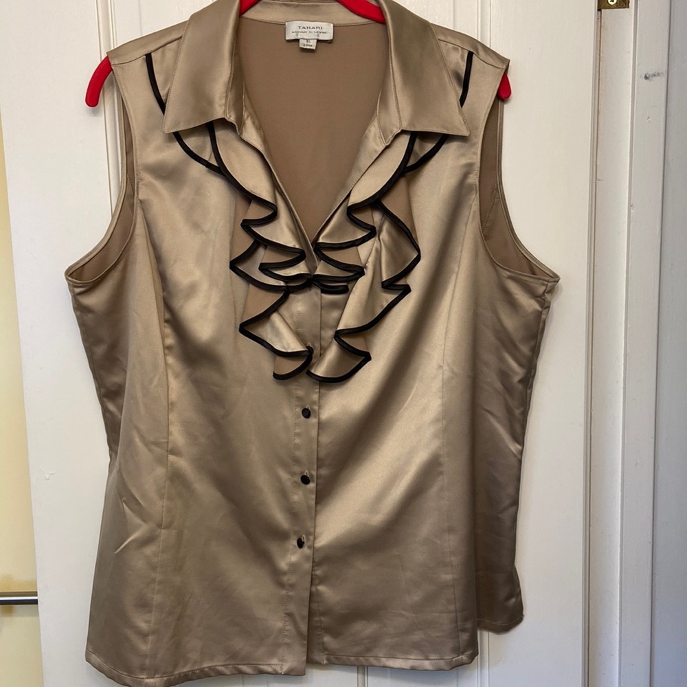 Tahari satiny career tank. Great under a black blazer or sweater.